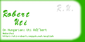 robert uti business card